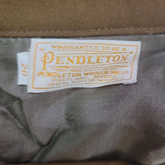 Pendleton Vintage Wool Pencil Skirt Size 20 Camel Brown - Picture 5 of 5